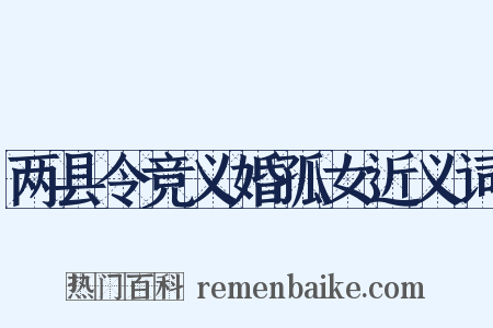 两县令竞义婚孤女近义词是什么意思的图片